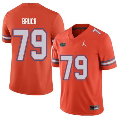 Men's Florida Gators #79 Dallas Bruch NCAA Jordan Brand Orange Authentic Stitched College Football Jersey PGK3262QT